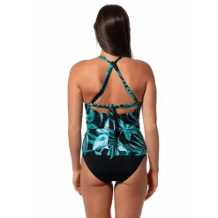 BOLD PARADISE LOUISE WRAP TANKINI TOP