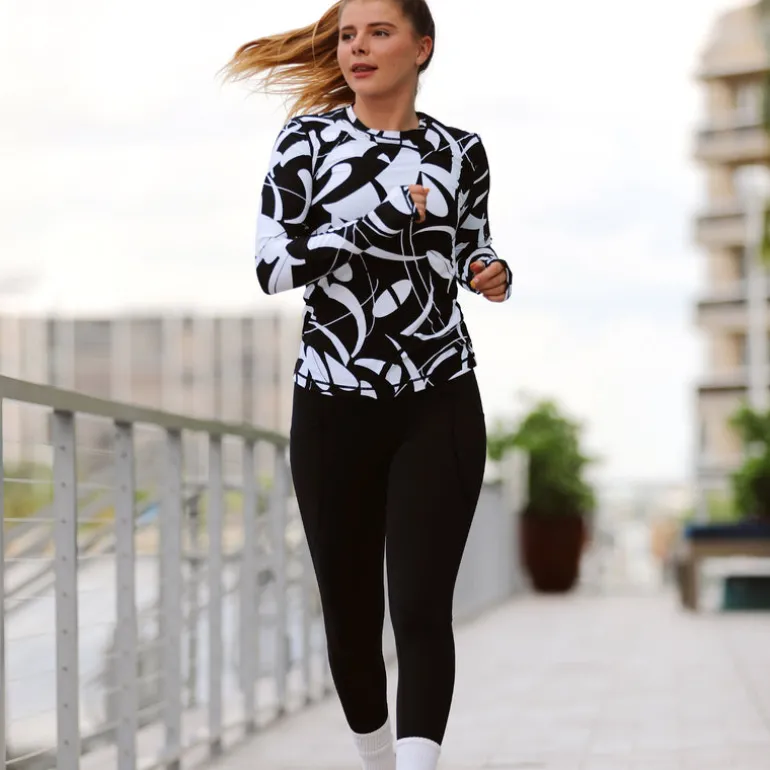 BOTANICAL DOMINO 24/7 SWIM RASH GUARD TEE TOP