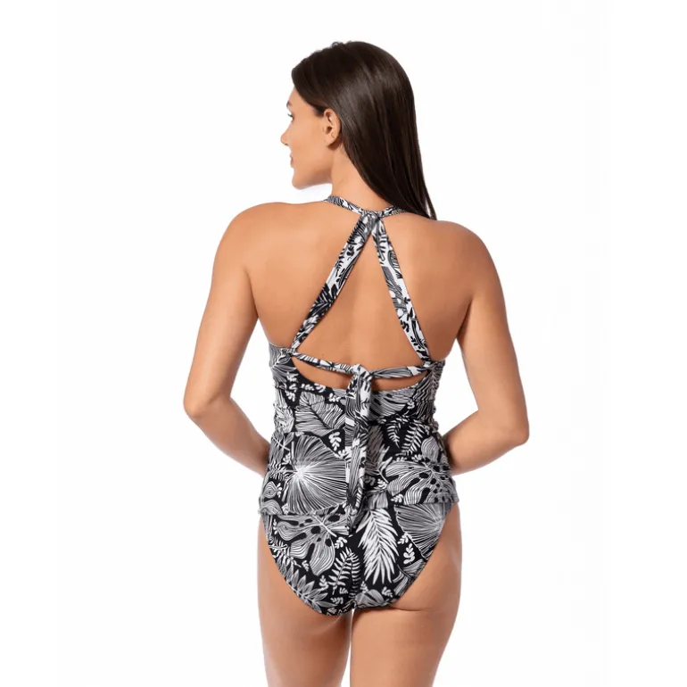 FOREST BLAST LOUISE WRAP TANKINI TOP