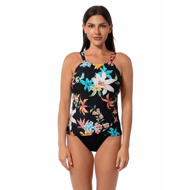 GARDEN PARTY AUDREY DRAPE TANKINI TOP