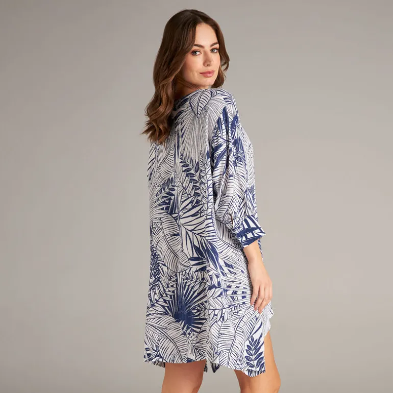 GLAMOROUS LEAVES LORETTA V TUNIC COVER UP