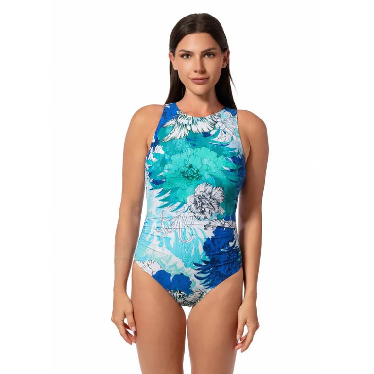 GLOWING FIELDS FARRAH HIGH NECK ONE PIECE
