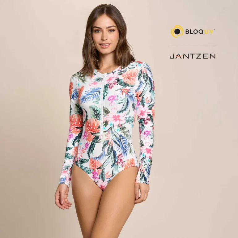 HAWAIIAN TERRACE WHOOPIE LONG SLEEVE ONE PIECE