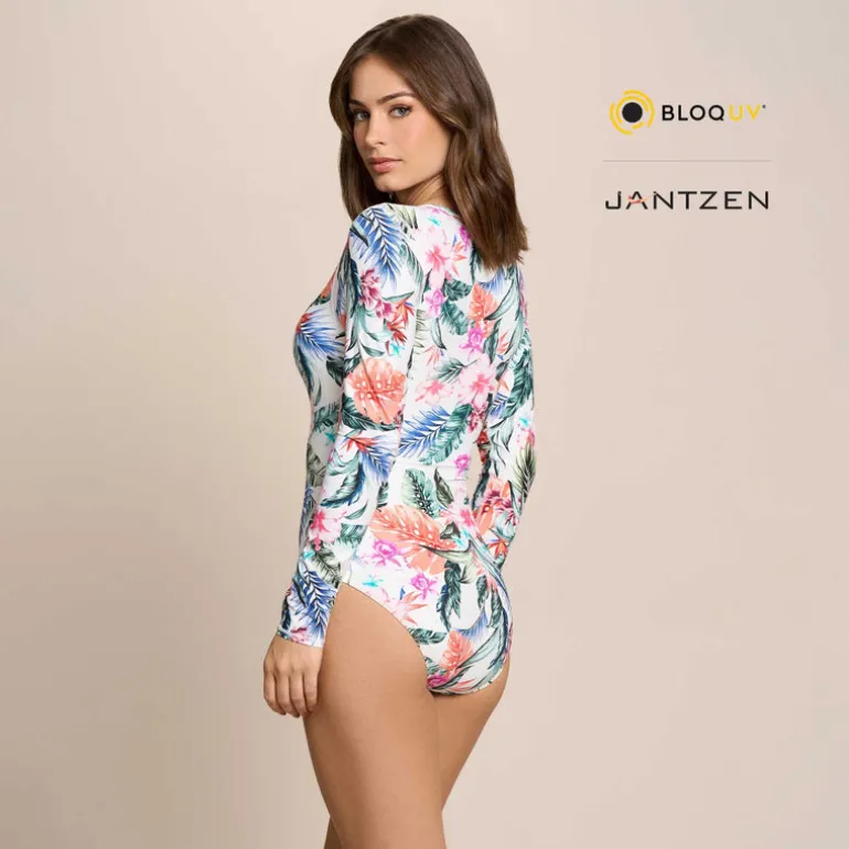 HAWAIIAN TERRACE WHOOPIE LONG SLEEVE ONE PIECE