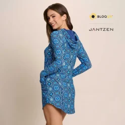 MOROCCAN TILES HOODIE DRESS