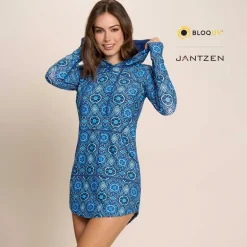 MOROCCAN TILES HOODIE DRESS