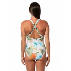 MYSTIC TROPIC LAYLA CROSS BACK HIGH NECK ONE PIECE