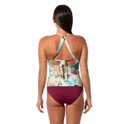 MYSTIC TROPIC LOUISE WRAP TANKINI TOP