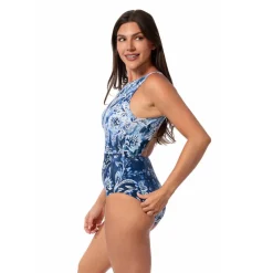 OCEAN MOSAIC FARRAH HIGH NECK ONE PIECE