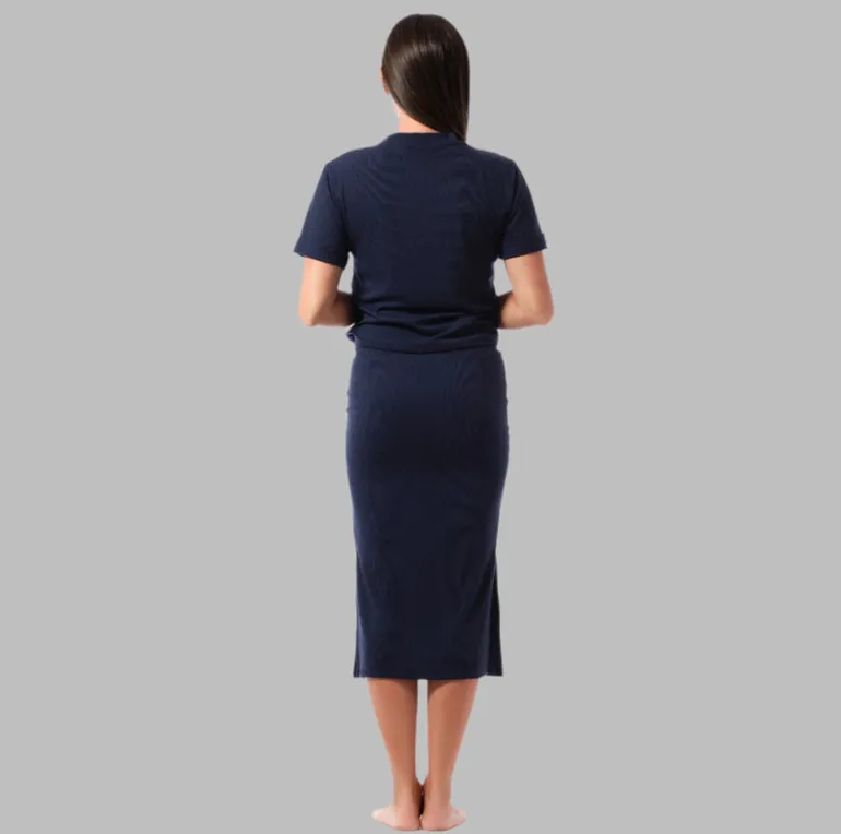 RILEY SIDE SLIT MIDI SKIRT