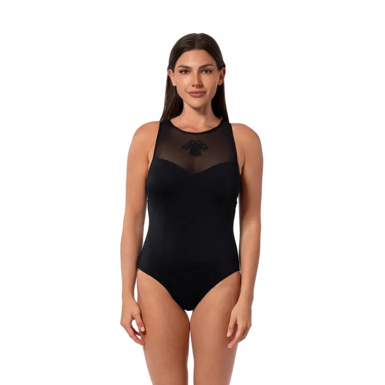 ROYAL BLACK DIANA HIGH NECK ONE PIECE