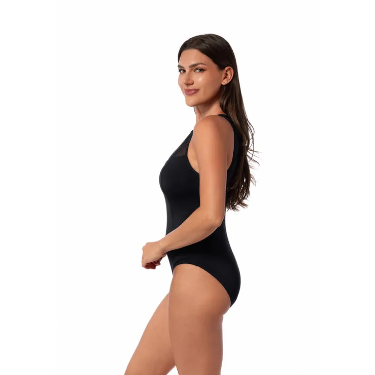 ROYAL BLACK DIANA HIGH NECK ONE PIECE