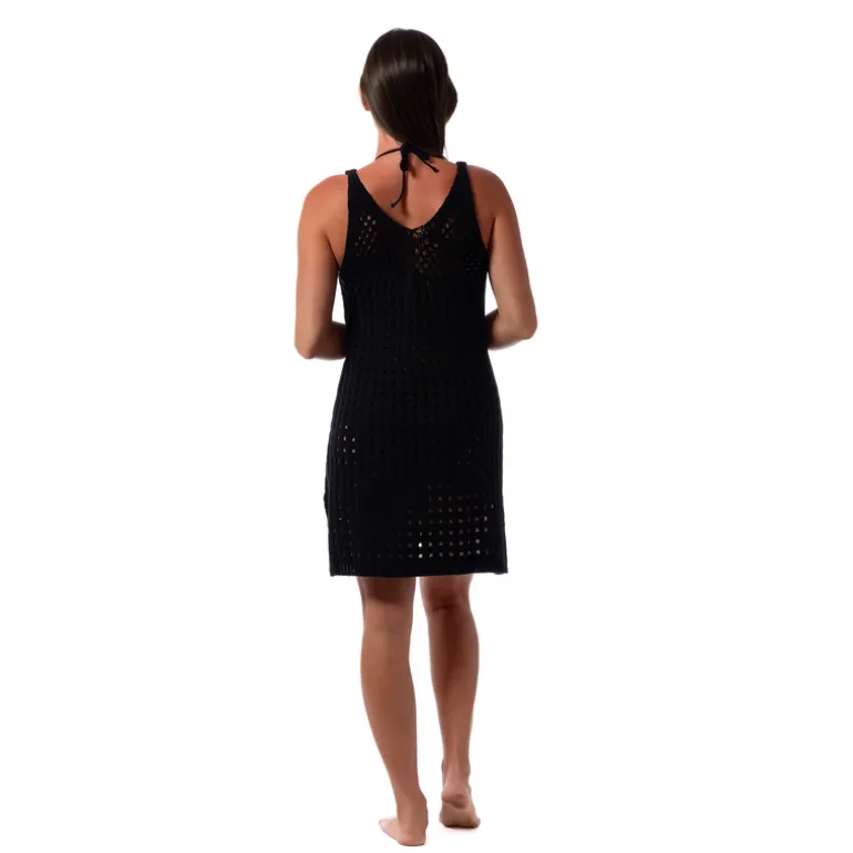 ROYAL BLACK KNITTED CAYETANA DRESS